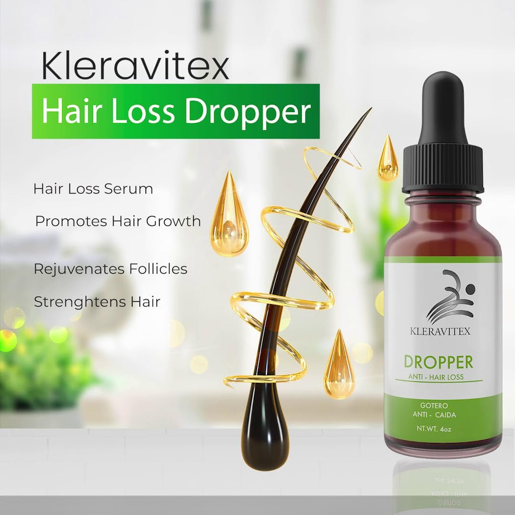 Kleravitex Anti-Hair Loss Dropper – Natural Hair Growth Serum For Thinning Hair, Baldness & Dandruff – Nourishing Hair Scalp Treatment Lotion – Rejuvenates The Follicles & Strengthens The Hair.