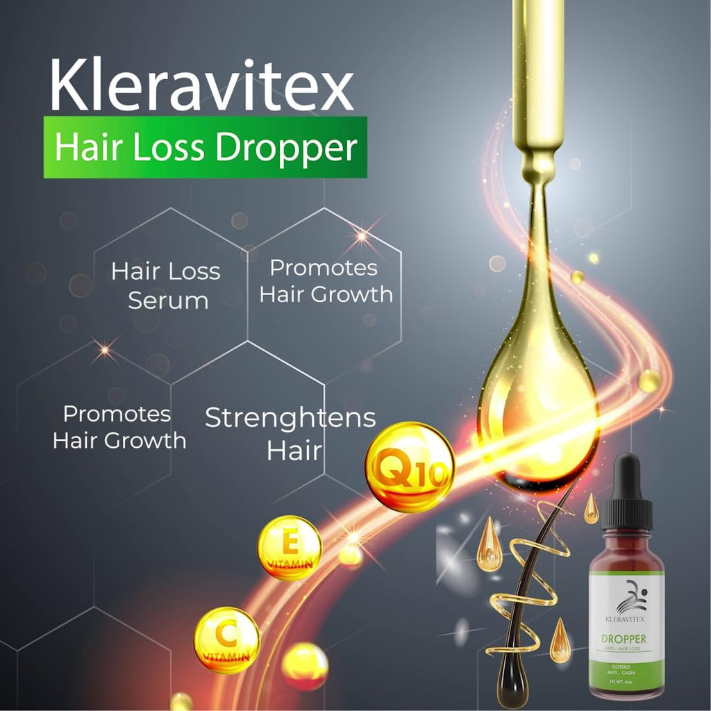 Kleravitex Anti-Hair Loss Dropper – Natural Hair Growth Serum For Thinning Hair, Baldness & Dandruff – Nourishing Hair Scalp Treatment Lotion – Rejuvenates The Follicles & Strengthens The Hair.