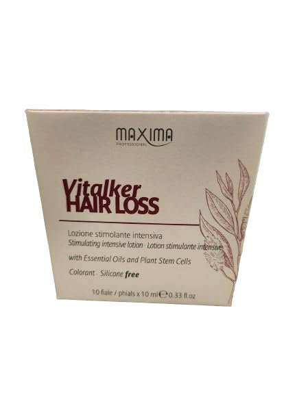 Maxima Vitalker Hair Loss Stimulant Intensive Lotion With Essential Oils and Plant Stem Cells Pack 10 ampoules x 7ml.