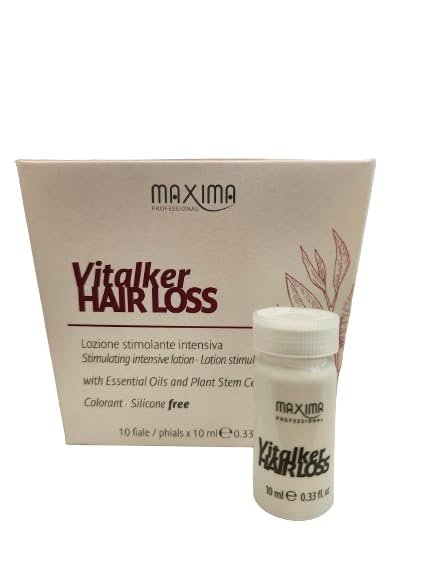 Maxima Vitalker Hair Loss Stimulant Intensive Lotion With Essential Oils and Plant Stem Cells Pack 10 ampoules x 7ml.