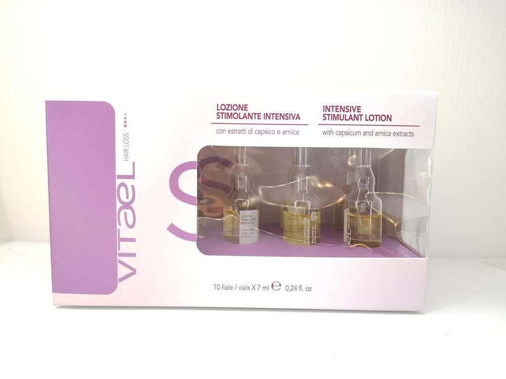 Vitael Hair Loss Stimulant Intensive Lotion With Essential Oils and Plant Stem Cells Pack 10 ampoules x 7ml.